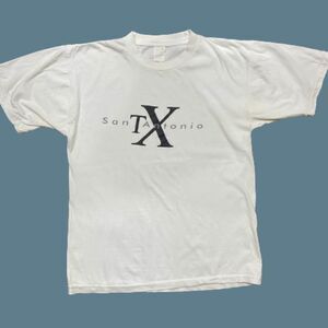 Super Sunny Vintage San Antonio Texas Single Stitch White Black T-Shirt Large